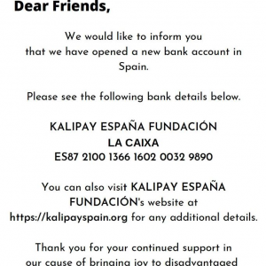 Kalipay’s New Spanish Bank Account